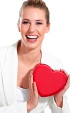 vrouw met hart